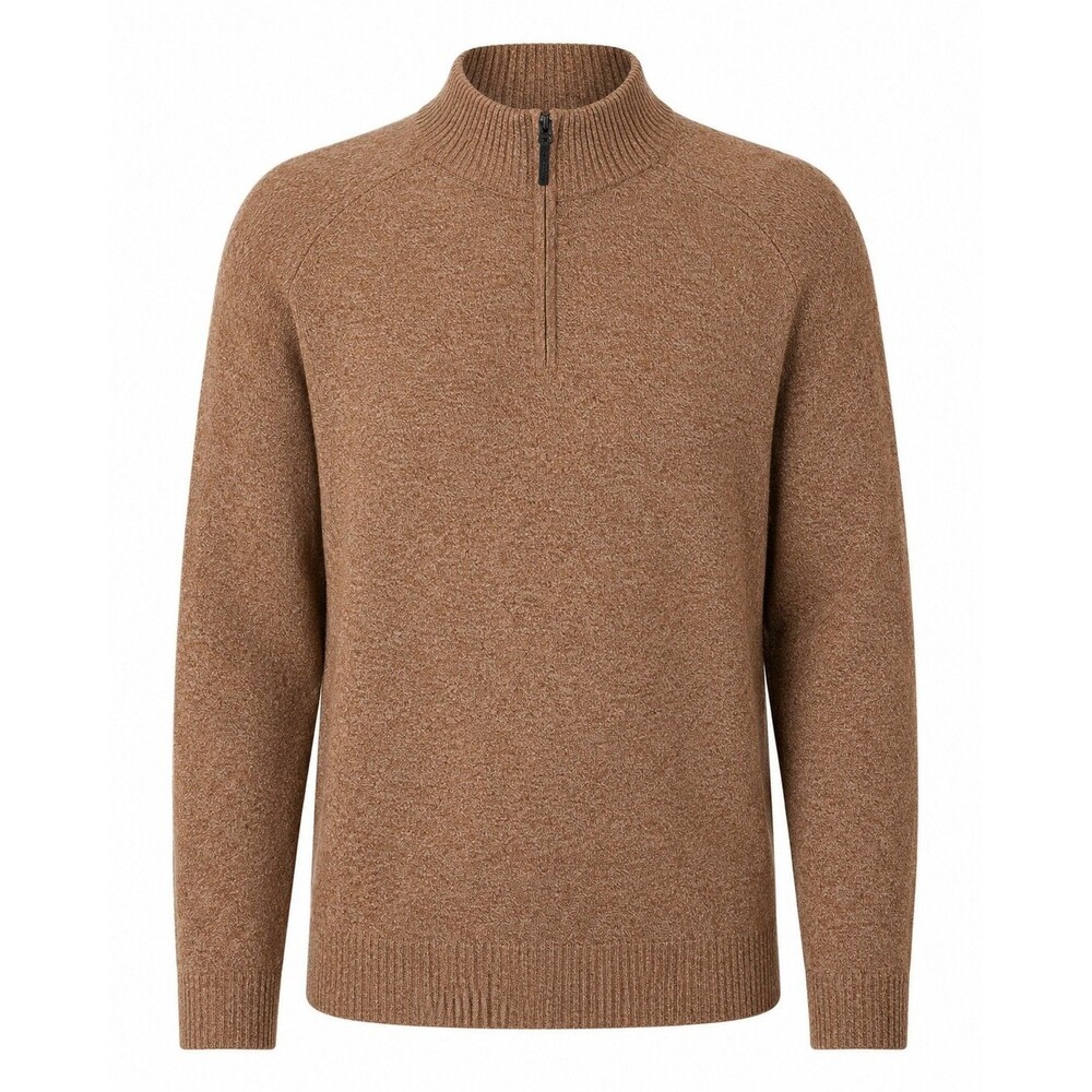 Quiet Luxury Merino Blend Half Zip Sweater Men’s M Fox Brown SmartWool Sparwood